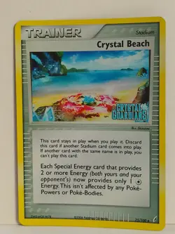 Crystal Beach - 75/100 EX Crystal Guardians - Stamped Reverse Holo Pokemon Card - Image 1