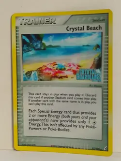 Crystal Beach - 75/100 EX Crystal Guardians - Stamped Reverse Holo Pokemon Card - Image 3