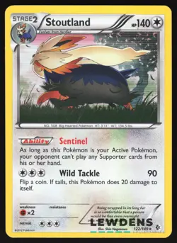 Stoutland - 122/149 - Holo Rare - Boundaries Crossed - Pokemon Card - 1 - Image 1