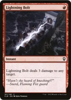 1 x Lightning Bolt - Commander Legends: Battle for Baldur's Gate - LP - MTG - Image 1