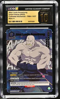 Union Arena GRADED Alex Louis Armstrong FMA R One Star PRISTINE 10 CGC ENGLISH - Image 1