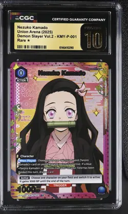 Union Arena GRADED Nezuko Kamado 001 Demon Slayer Vol.2 R⭐ PRISTINE 10 CGC - Image 1