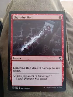 MTG EN x1 Lightning Bolt (#187/361) Battle for Baldur's Gate (CLB) NM+ - Image 1