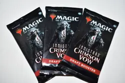 VOW MTG Crimson Vow Draft Booster Packs Lot of 3 Magic The Gathering Sealed - Image 1