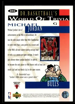 1994-95 Upper Deck Collector's Choice Silver Signature Michael Jordan Chicago - Image 2