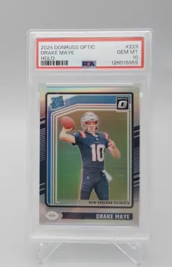 2024 Donruss Optic Drake Maye Holo Rated Rookie RC PSA 10 Gem Mint #229 - Image 1