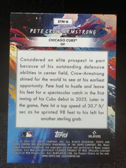 2024 Topps Cosmic Chrome Pete Crow-Armstrong Stars in the Night RC #STN-6 Cubs - Image 2