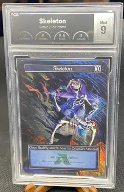 Sorcery TCG Gothic Skeleton Token FOIL Alpha Investments Promo PCG Graded MINT 9 - Image 1