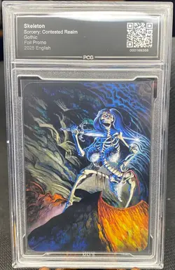Sorcery TCG Gothic Skeleton Token FOIL Alpha Investments Promo PCG Graded MINT 9 - Image 2