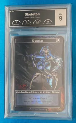 Sorcery TCG Gothic Skeleton Token FOIL Alpha Investments Promo PCG Graded MINT 9 - Image 3