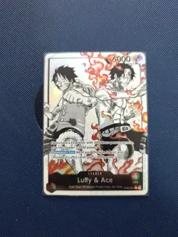One Piece Monkey.D.Luffy Luffy & Ace ST30-001 AA Leader Card English ST-30 NM - Image 1