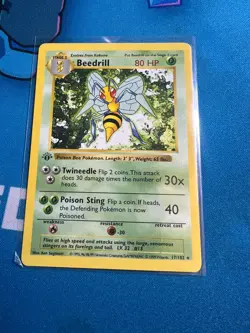 Beedrill #17/102 1st Edition Shadowless Base Set Pokemon TCG Card LP-NM WOTC - Image 1