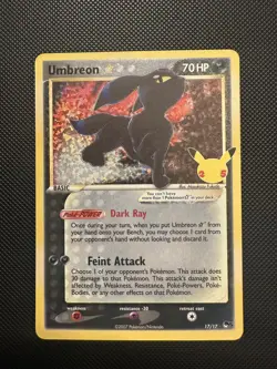 Umbreon Gold Star 17/17 Celebrations Holo Card NM - Image 2