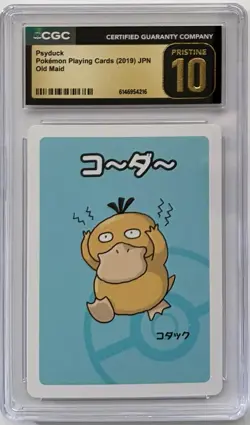 PSYDUCK 2019 Pokemon Old Maid Playing Cards Japanese CGC 10 Pristine - Image 1