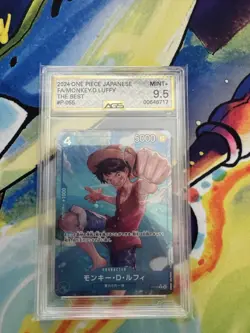Monkey.D.Luffy (P-055) (Full Art Holo)P-055 -AGS 9.5-Japanese Foil Promo Card - Image 1