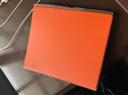 Orange 3-ring Binder with empy card pages for trading cards - Image 2