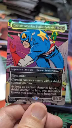 Captain America Super Soldier FOIL NM #316 Marvel Borderless Comic Card MTG - Image 1