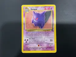 Gengar 20/62 Fossil Regular first edition secret rare card condition: moderate. - Image 4