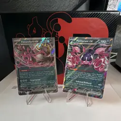 Shrouded Fable 2 Card Lot Fezandipiti ex Pecharunt ex Holo FA - Image 1