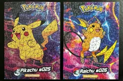 PIKACHU X RAICHU LOT - POKEMON CCG CRYSTAL CARD COLLECTION - Image 1
