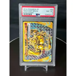 2016 Pokemon XY Evolutions Machamp BREAK #60 PSA 8 NM-MT Holo Rare Card - Image 1