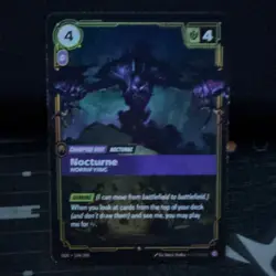 League of Legends Nocturne Champion Unit Card Name Nocturne Cost 4 CCG - Image 1