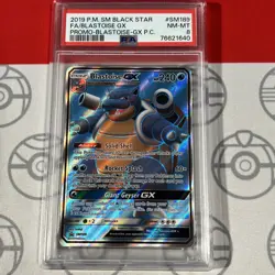PSA 8 Blastoise GX #SM189 Promo 2019 Black Star Pokemon Card 1640 - Image 1