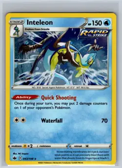 Inteleon (Cosmos Holo) 043/198 Miscellaneous Cards & Products Pokemon NM - Image 1