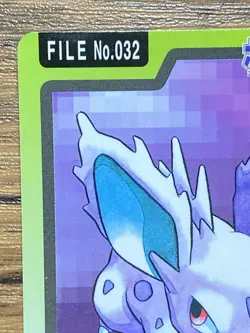 Pokemon Carddass Card Nidoran File No.32 Bandai Pocket Monsters 1997 - Image 3