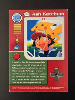 1999 Topps Pokemon 1st Printing TV1 Ash Ketchum Vintage Card LP - Image 2