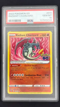 Radiant Charizard 011/078 - Graded PSA 10 GEM MT Pokemon Card - Image 1
