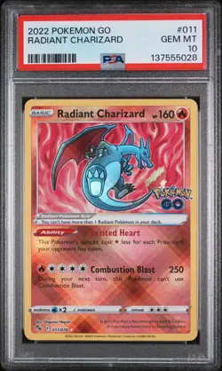 Radiant Charizard 011/078 - Graded PSA 10 GEM MT Pokemon Card - Image 3