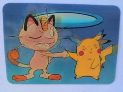 1998 Pokemon Viz Video Pikachu Meowth Lenticular Card PIKA-0032D/DVD Promo - Image 4