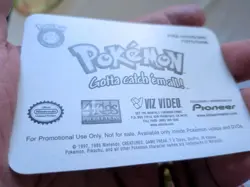 1998 Pokemon Bulbasaur Lenticular Pioneer Viz Video Promo Pika-0033D/DVD Card - Image 5