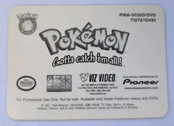 Pokemon Pikachu Raichu 3D Lenticular DVD Promo Card Viz Video Pioneer PIKA-0030D - Image 4