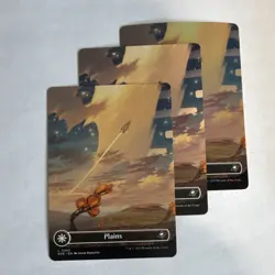 Magic: The Gathering EOE Plains Basic Land 2025 (3 Full Arts 1 Holo) - Image 1