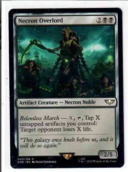 Necron Overlord 43 Universes Beyond: Warhammer 40,000 Magic: The Gathering LP - Image 1