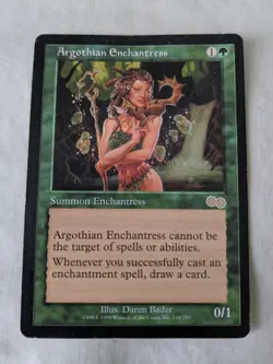 MTG Argothian Enchantress Urza's Saga 234/350 Magic The Gathering HP Rare - Image 1