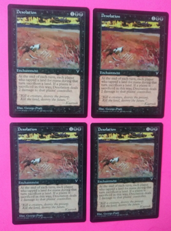 Magic the Gathering MTG Visions DESOLATION X 4 NM U 1997 Vintage! - Image 2
