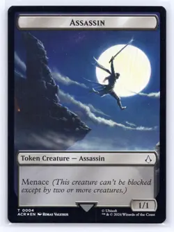 MTG NM Foil Assassin // Treasure Double-Sided Token 4 // 6 T Universes Beyond: A - Image 1