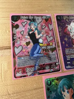 Bandai Dragon Ball Super Card Game Bulma & Bulla Foil/Holo 3-Card Lot - Image 2