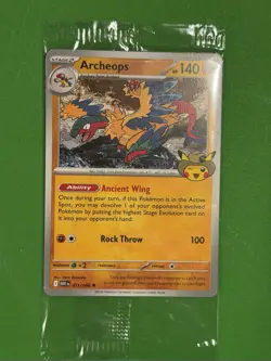*SEALED* Chicago Field Museum Archeops card Pokemon Fossil Museum - Image 1