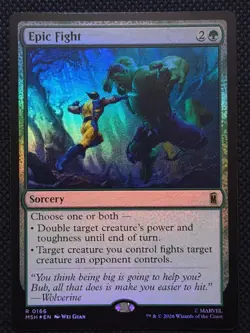 Epic Fight R Foil Marvel Super Heroes NM - Image 1