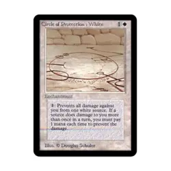 WotC MtG Alpha Circle of Protection: White (C) VG - Image 1