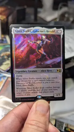 1x Silver Surfer Galactus's Herald Surge FOIL NM Commander Magic MSC EDH x1 - Image 1