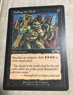 Culling the Weak Magic: Exodus Never Played Mtg WotC 1998 - Image 1