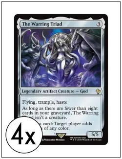 4x The Warring Triad, Final Fantasy Commander, Magic, MTG NM - Image 1