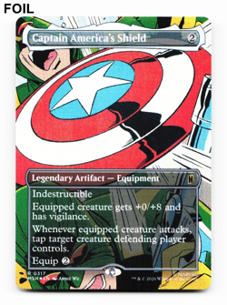 Captain America's Shield (0317) (Borderless) - FOIL - [Marvel Super Heroes] MTG - Image 1