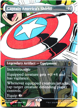 Captain America's Shield (0317) (Borderless) - FOIL - [Marvel Super Heroes] MTG - Image 3