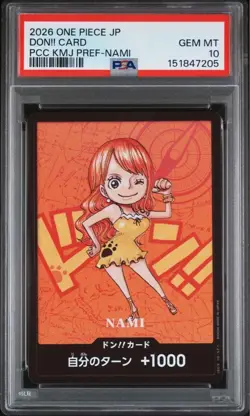 2026 ONE PIECE DON Card Nami PSA 10 GEM MT JP PCC KMJ PREF NAMI Official - Image 1